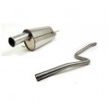 Piper exhaust Ford Fiesta MK6 1.25 1.4 16v Stainless Steel System - tailpipe style A,B,C or D